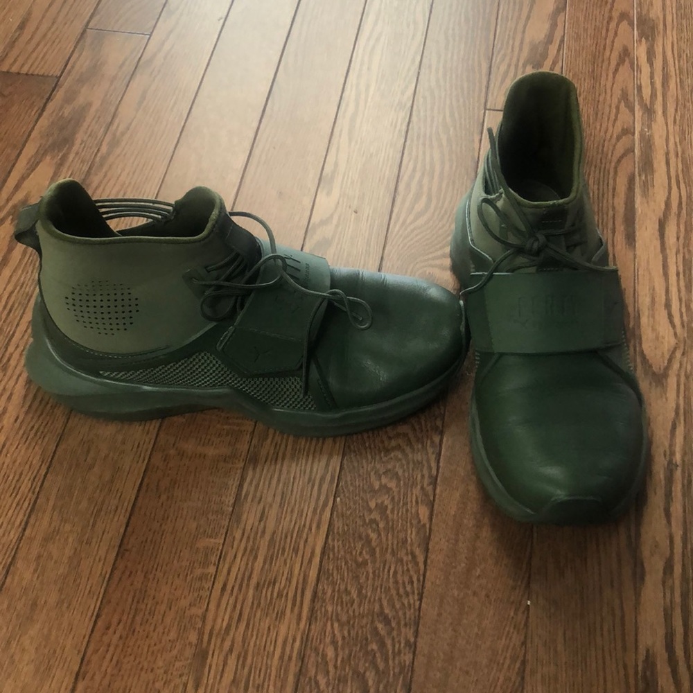 Fenty army green sneakers